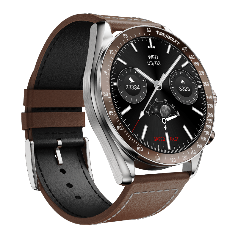 Fire-Boltt Diamond Luxury Stainless Steel Smart Watch with 1.43” AMOLED Screen, 466 * 466 px Resolution, 750 NITS Brightness, Bluetooth Calling, 300 Sports Mode, IP67 Rating - Nalanda Enterprises