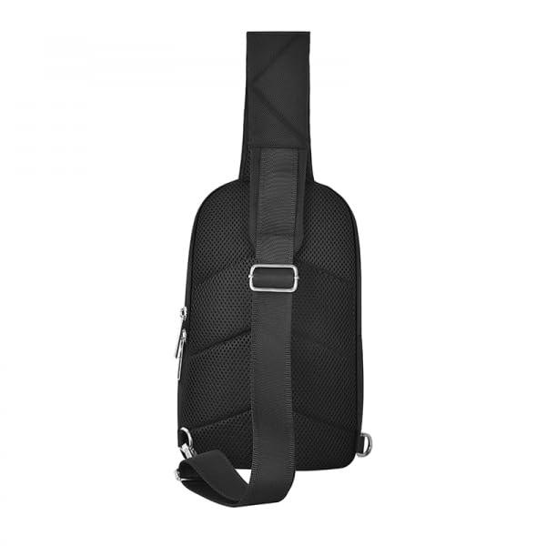 Amzgear WIWU Chest Bag For Men and Women Fashion Messenger Bag For Man Passport wallet with shoulder Strap, Travel cross body bag | Stylish Sling bag| Black - Nalanda Enterprises