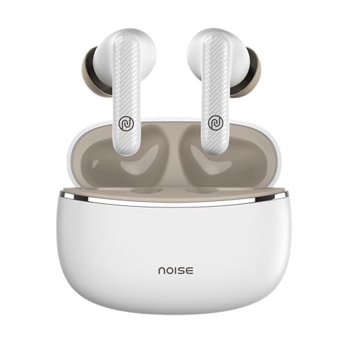 Noise Aura Buds in-Ear Truly Wireless Earbuds with 60H of Playtime, Quad Mic with ENC, Dual Device Pairing, Instacharge(10 min=150 min),12mm Polymer Composite Driver,BT v5.3(Aura White) - Nalanda Enterprises