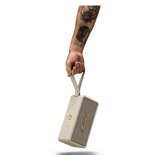 Marshall Middleton Portable Bluetooth Speaker with 20+ Hours of Portable Playtime, 360° Sound, Dust & Waterproof (IP67) - Cream - Nalanda Enterprises