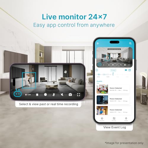 Qubo Smart 360 Ultra 2K 4MP 1440p WiFi CCTV Security Camera for Home from Hero Group | Mobile App | Two Way Talk | Night Vision | Cloud & SD Card Recording | Made in India | Alexa & OK Google | - Nalanda Enterprises