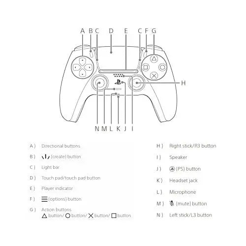 Sony DualSense Wireless Controller White (PlayStation 5) - Nalanda Enterprises
