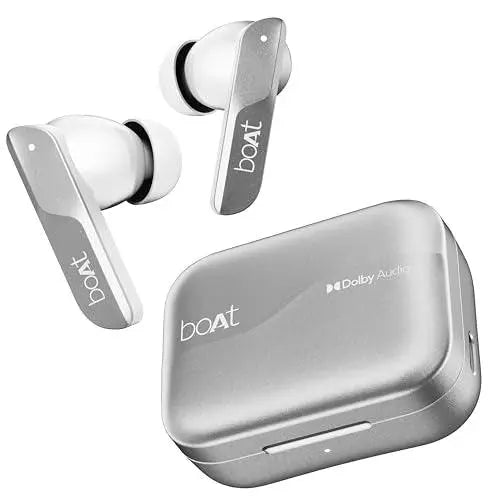 boAt Airdopes 800 True Wireless in Ear Ear Buds w/Dolby Audio, Adaptive EQ by Mimi, 40 Hours Playback, 4 Mics w/AI-ENx™, in-Ear Detection & Hearables App Support - Nalanda Enterprises