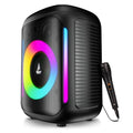 Boat 2025 Launch PartyPal Bang, 25W Signature Sound, RGB LEDs, Wired Mic for Karaoke, Up to 6H Battery, TWS Mode, Multi Connect, Bluetooth Speaker, Wireless Speaker, Portable Speaker (Premium Black)