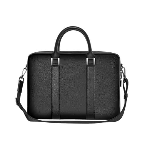 WIWU Waterproof Fingerprint Lock Leather Briefcase, Black - Nalanda Enterprises