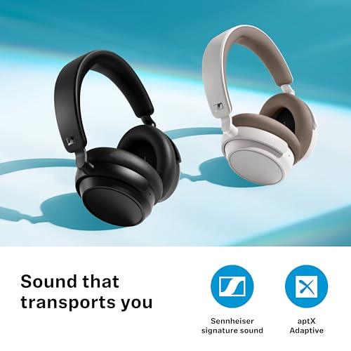 Sennheiser Accentum Plus Wireless Bluetooth Over Ear Headphones-Designed in Germany with Quick-Charge,50H Battery(with ANC),Adaptive Hybrid ANC,Sound Personalization and 2 Yr Warranty-Black - Nalanda Enterprises