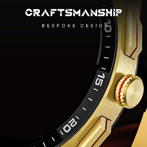 Fire-Boltt Invincible Plus 36.32mm (1.43 inch) AMOLED Display Smartwatch Bluetooth Calling, TWS Connection, 300+ Sports Modes, 110 in-Built Watch Faces, 4GB Storage & AI Voice Assistant (Gold SS)|B0C8D3T1D7