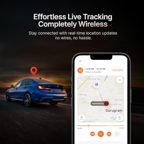 Qubo Wireless GPS Tracker from Hero Group | Free 4G SIM & 12 Months Recharge + 1 Year Cloud Subscription | Voice Monitoring | 10000 mAh Battery | Ride Start & Geo Fence Alerts | For Car, Bike, & Truck|B0D92HGSFG