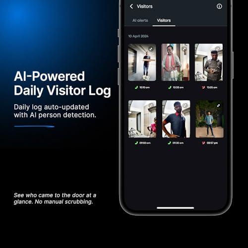 Qubo Smart Wi-Fi Video Doorbell Pro 2K from Hero Group | Instant Phone Visitor Video Call | Intruder Alarm | 3MP 1296P Resolution | 2-Way Talk | NightPulse Vision|B0D1BYW5WZ