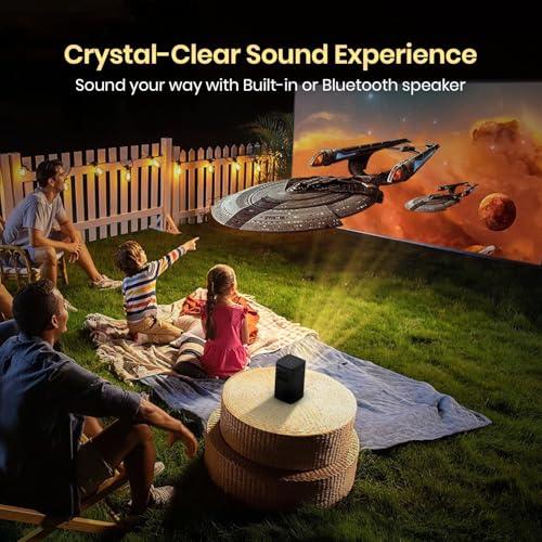 Portronics Pico 13 Rechargeable Smart Projector with Android Based OS, 4K Support, Streaming Apps (Netflix, Prime Video, Hotstar), 3500 Lumens, Keystone Correction, 10 W Speaker, Wi-fi, Bluetooth - Nalanda Enterprises