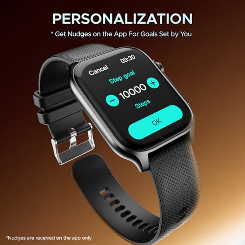 boAt New Launch Ultima Ember Smartwatch w/ 1.96” (4.97 cm) AMOLED Display, Functional Crown, 100+ Sports Modes, BT Calling, Camera & Music Control, IP68 Resistance, Custom Watch Faces (Bold Black) - Nalanda Enterprises