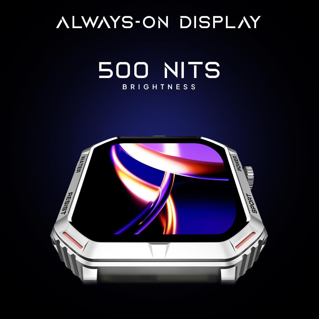 Fire-Boltt Strike Smart Watch 1.95” AMOLED Display, 800 NITS Brightness, 123 Sports Modes, Bluetooth Calling, Always On Mechanism