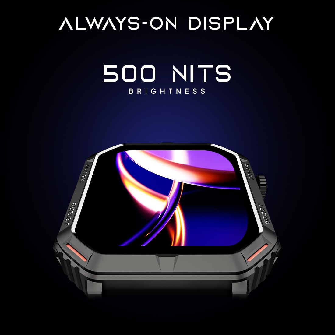 Fire-Boltt Strike Smart Watch 1.95” AMOLED Display, 800 NITS Brightness, 123 Sports Modes, Bluetooth Calling, Always On Mechanism