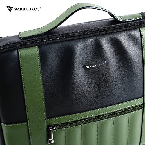Vaku Luxos ® BARCELONA Laptop Messenger Bag| Briefcase for Men and Women with Premium Collection Sleeve for Macbook 13"|14" with highly durable Straps (Black & Green) - Nalanda Enterprises