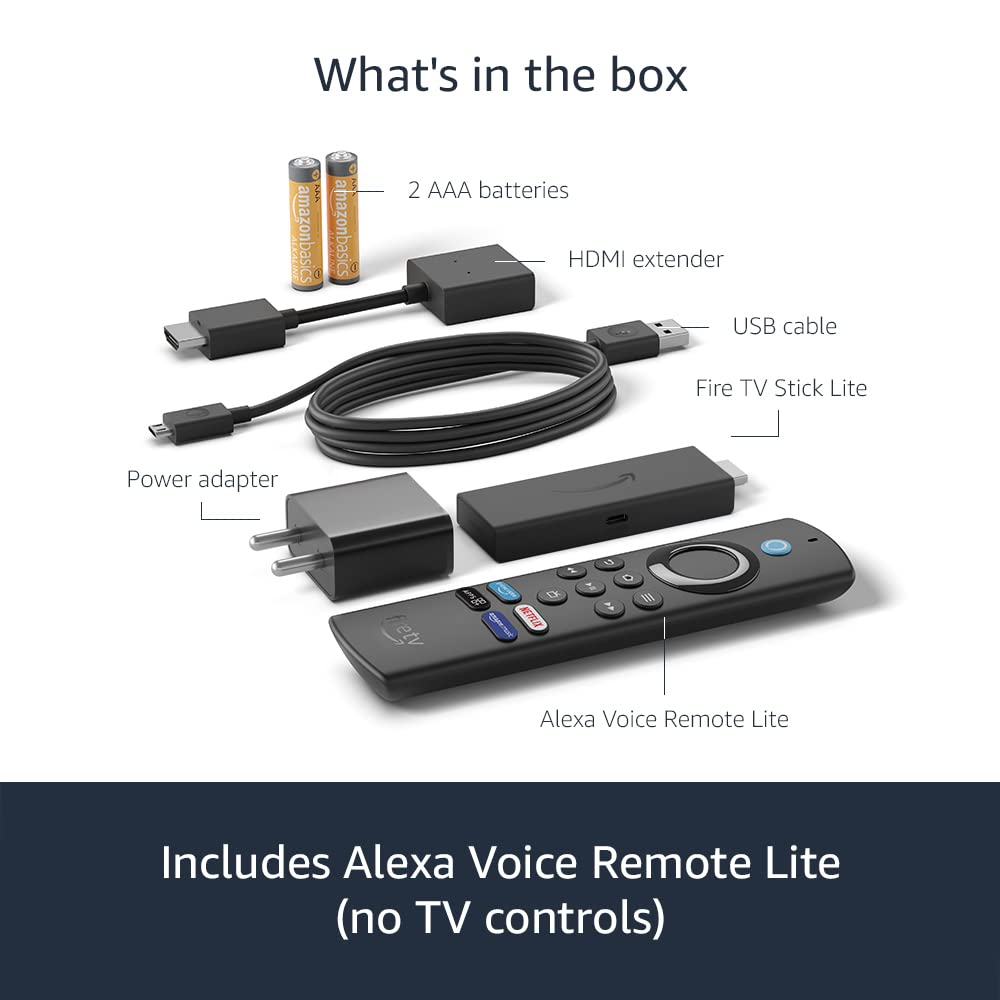 Amazon Fire TV Stick Lite with all-new Alexa Voice Remote Lite (no TV controls), HD streaming device | Now with App controls - Nalanda Enterprises