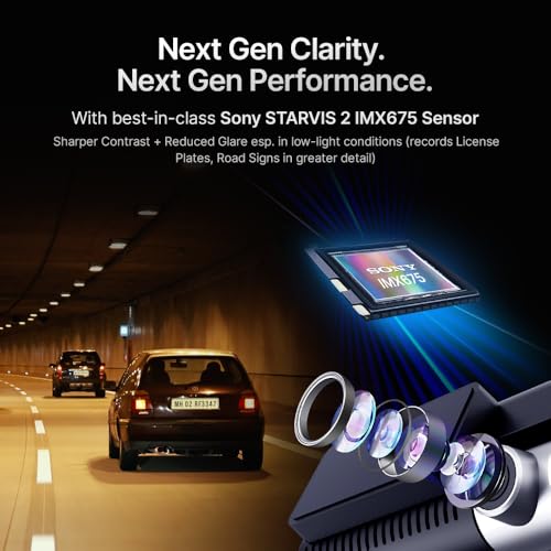 Qubo Car Dashcam Pro 3K with Sony STARVIS 2 IMX675 Sensor | Dual Channel | Hero Group | NightPulse Vision | 5MP UHD Front (140°), 2MP FHD Rear | 3.2" LCD | Built-in GPS, Wi-Fi, Mic | Up to 1TB Storage|B0F2237M2D