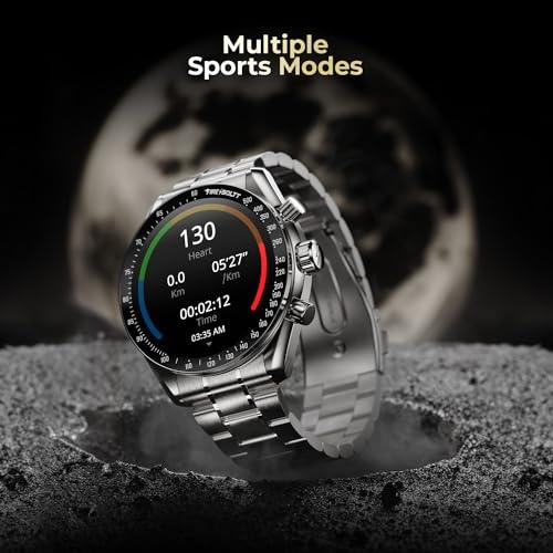 Fire-Boltt Moonwatch 36.3mm (1.43 inch) AMOLED Display, Wireless Charging, Metallic Frame, Stainless Steel Luxury Straps, Complete Health Suite, Bluetooth Calling, Sports Modes - Nalanda Enterprises