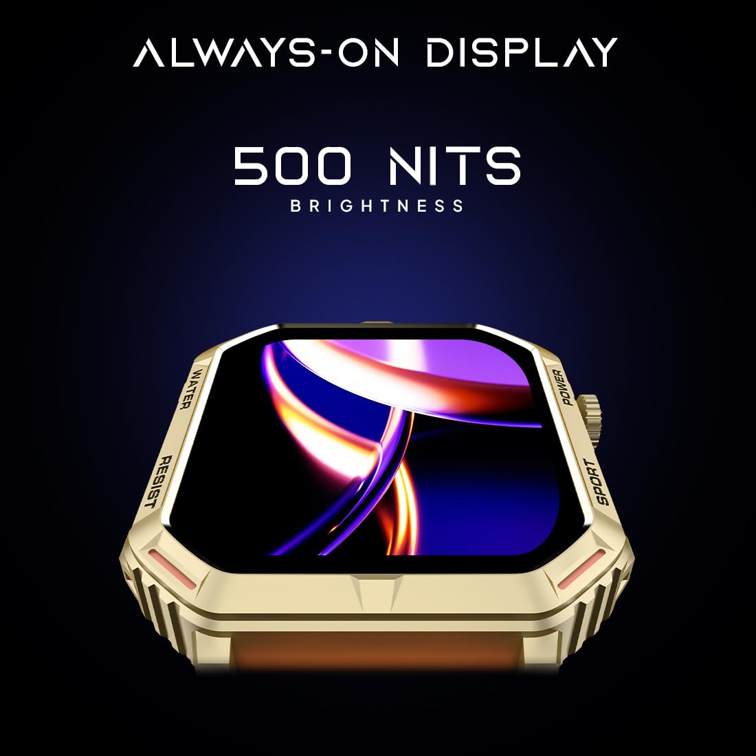 Fire-Boltt Strike Smart Watch 1.95” AMOLED Display, 800 NITS Brightness, 123 Sports Modes, Bluetooth Calling, Always On Mechanism