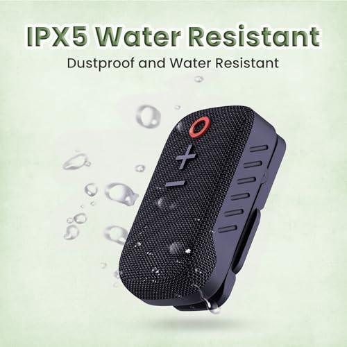 Portronics Talk Three Wearable Bluetooth Speaker with Mic, Magnetic/Spring Clip-On, Upto 10Hours Playtime, IPX5 Water/Dust Resistant, Bluetooth 5.3v, Big Buttons, Portable Speaker with Microphone - Nalanda Enterprises