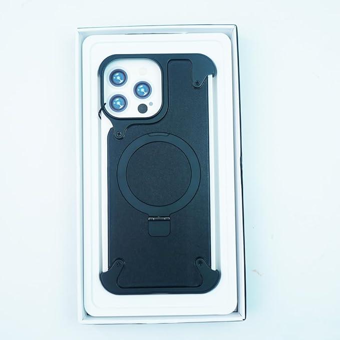 CASE CLUB Back Cover Case for iPhone 15 Pro Max Soft Flexible Shockproof Protective Pivot Metal Matte Armor Kickstand Case - Nalanda Enterprises
