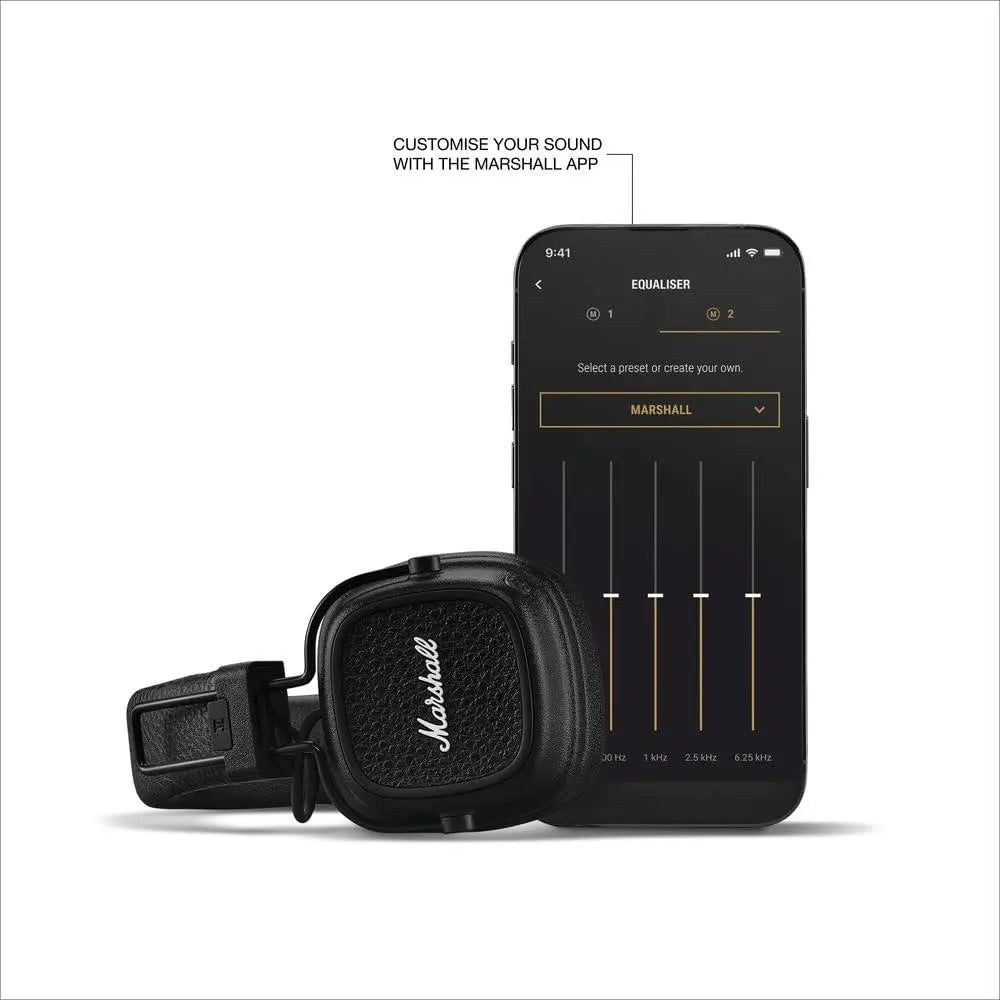Marshall Major V Wireless On-Ear Headphones, Black - Nalanda Enterprises