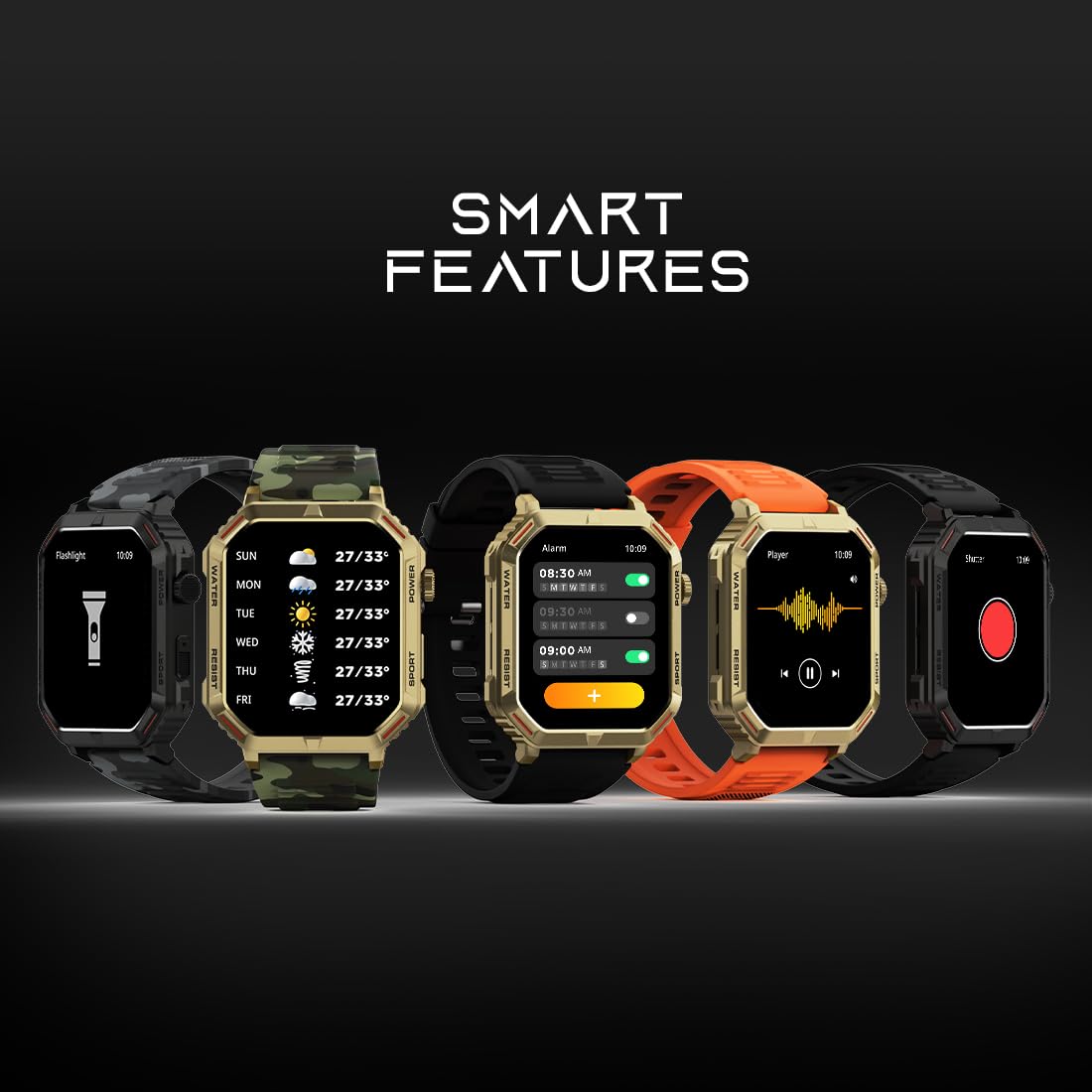 Fire-Boltt Strike Smart Watch 1.95” AMOLED Display, 800 NITS Brightness, 123 Sports Modes, Bluetooth Calling, Always On Mechanism