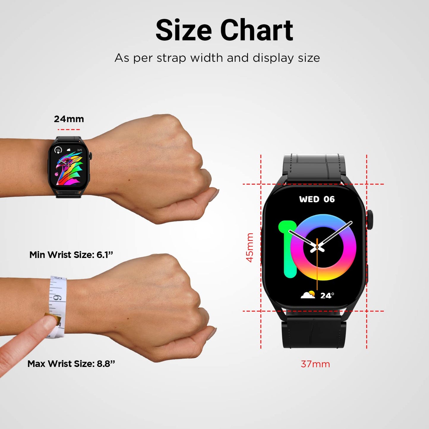 Fire-Boltt Emperor AMOLED 1.96" Display, Bluetooth Calling Smartwatch, AI Voice Assistant, 100+ App Based Sports Modes, Rotating Crown with Always On Display (Pink)