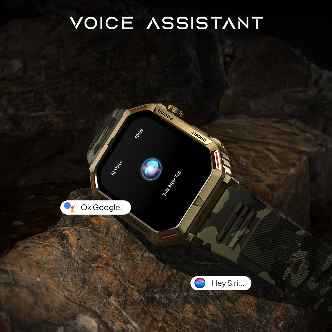 Fire-Boltt Strike Smart Watch 1.95” AMOLED Display, 800 NITS Brightness, 123 Sports Modes, Bluetooth Calling, Always On Mechanism