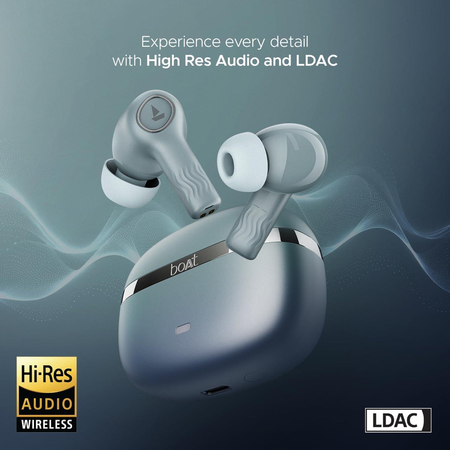 boAt Nirvana Ion ANC Pro Truly Wireless in Ear Ear Buds w/Hi-Res Audio w/LDAC, Upto 32 dB ANC, 120 Hrs Playback, Crystal Bionic Sound Powered by HiFi, ENx Tech, Hearables App(Blazing Comet) - Nalanda Enterprises