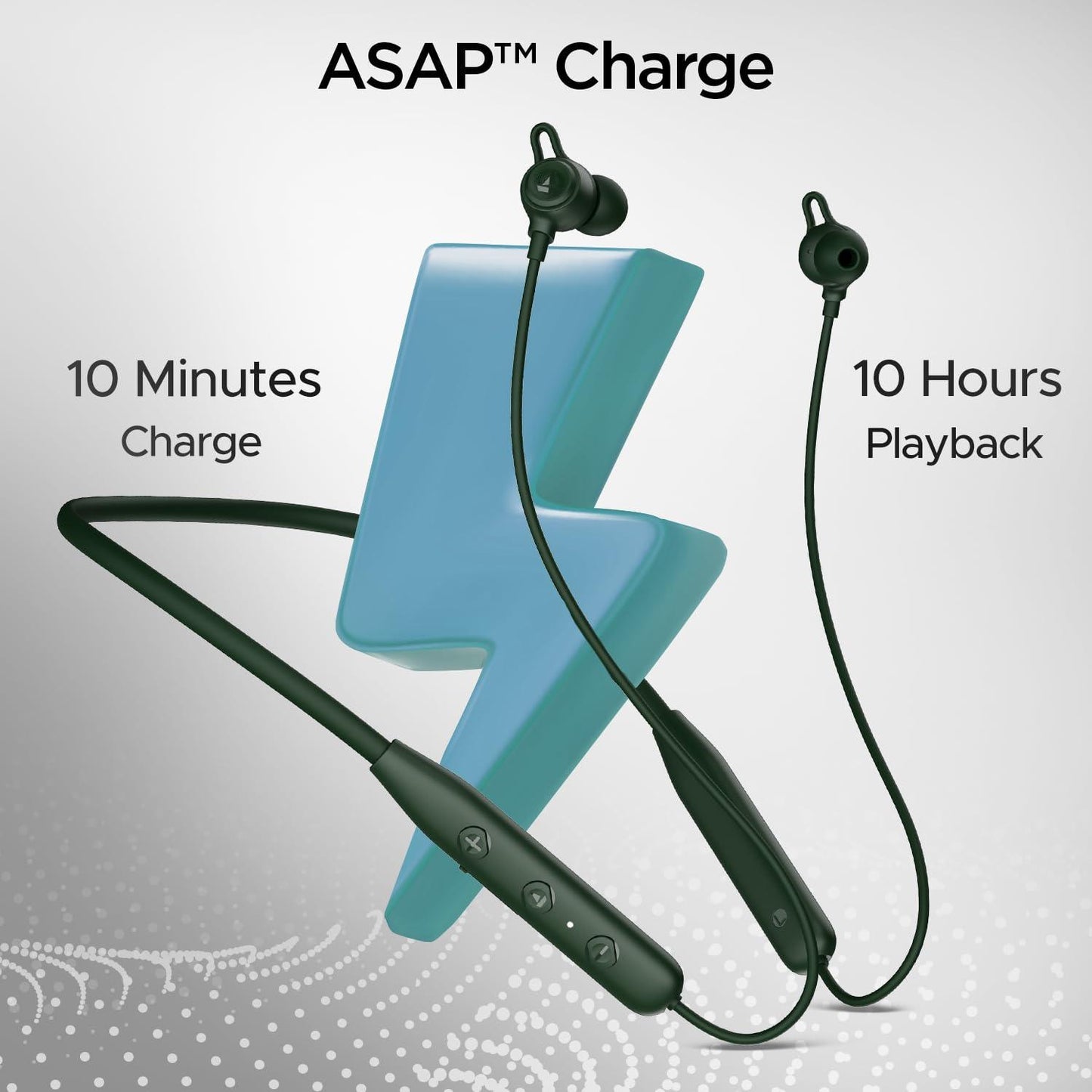 boAt Rockerz 109 Bluetooth Neckband with 40 hrs Playback,ENx Technology, Beast Mode (60ms), Magnetic Buds, Dual Pairing, ASAP Charge, IPX5 Water Resistance(Active Black) - Nalanda Enterprises