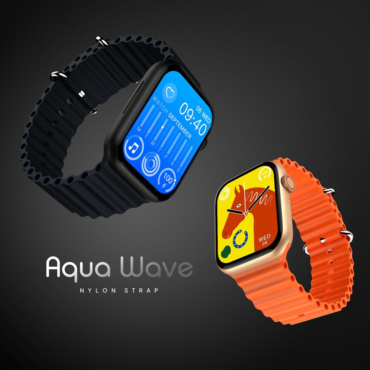 Boltt Newly Launched Vogue Large 2.05" Display Smart Watch, Always On Display, Wireless Charging, App Based GPS with Bluetooth Calling & 500+ Watch Faces (Loop Orange)
