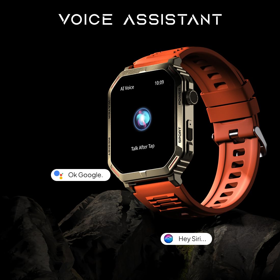 Fire-Boltt Strike Smart Watch 1.95” AMOLED Display, 800 NITS Brightness, 123 Sports Modes, Bluetooth Calling, Always On Mechanism