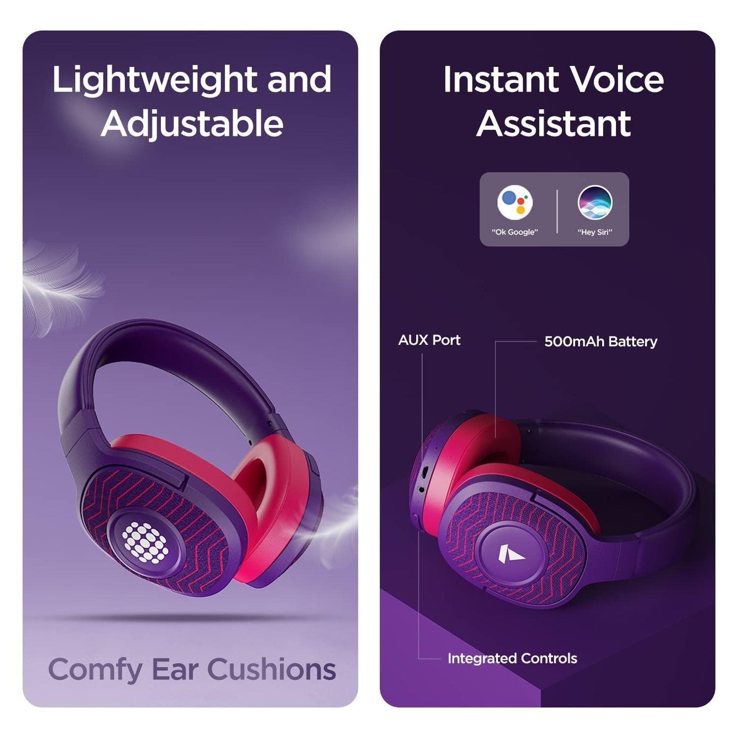 boAt Rockerz 551ANC Hybrid Active Noise Cancellation Headphones with Up to 100H Playtime, ASAP™ Charge, Ambient Sound Mode &Dual EQ Modes, ENx™ Technology(Stellar Black) - Nalanda Enterprises