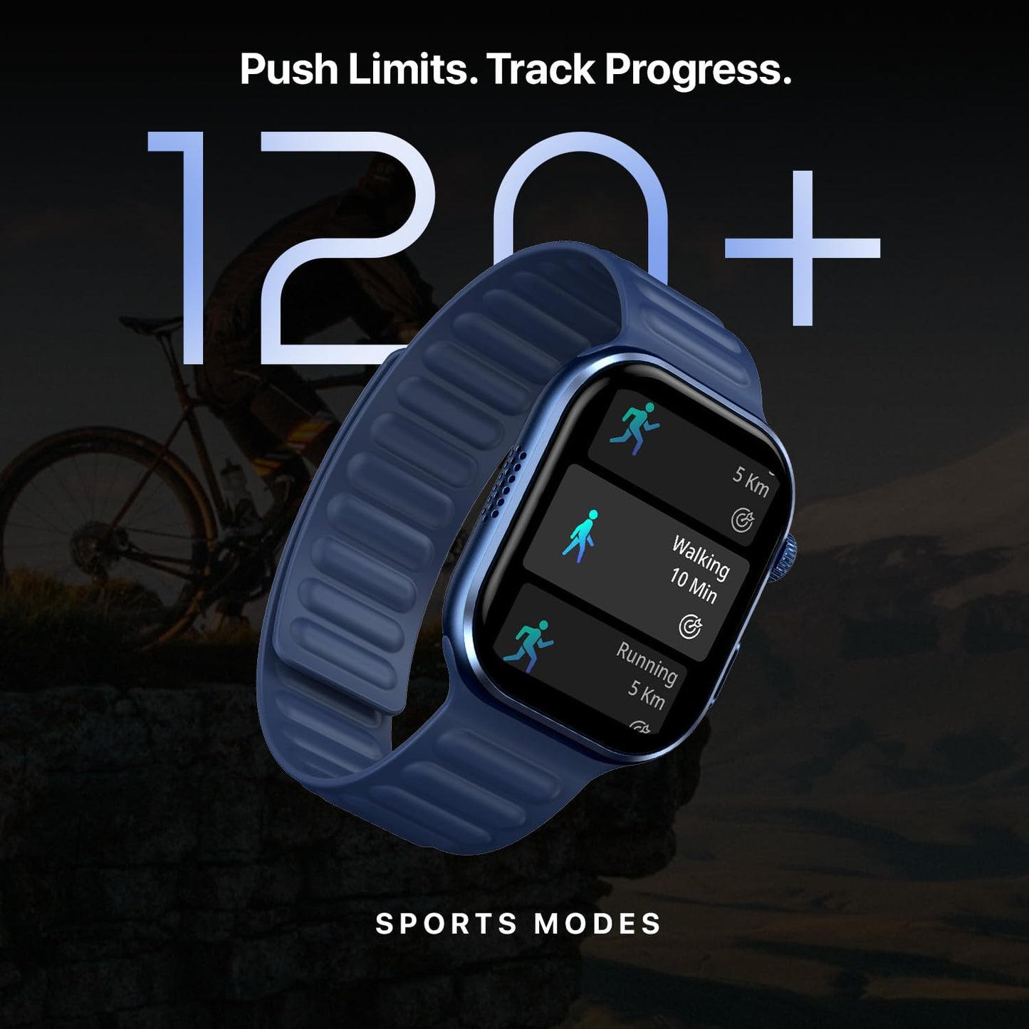 Fire-Boltt Brillia Pro Smart Watch with 51.3mm (2.02 inch) AMOLED Display, Bluetooth Calling, SpO2, Heart Rate Monitoring, 120+ Sports Modes, IP67 Waterproof, Long Battery Life (Black Wave)