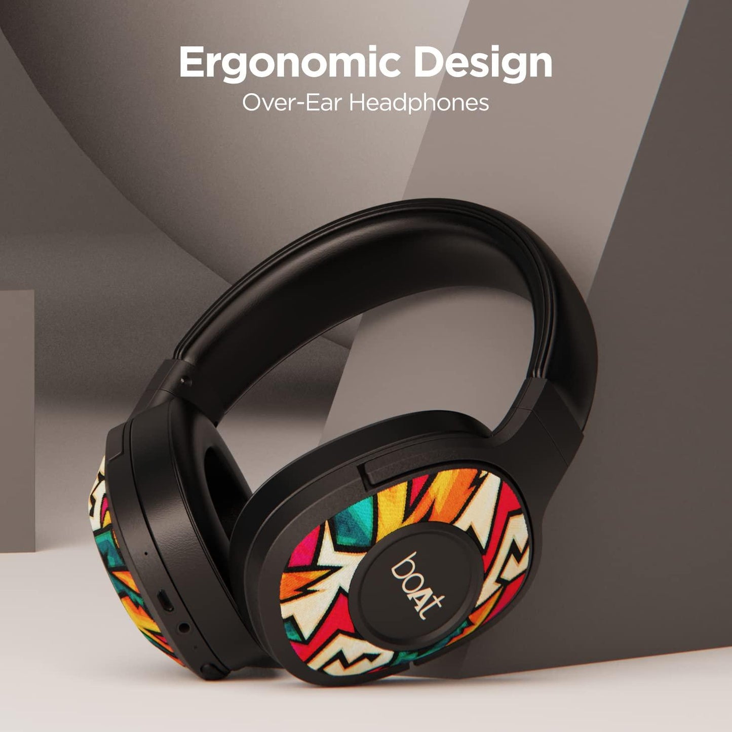 boAt Rockerz 551ANC Hybrid Active Noise Cancellation Headphones with Up to 100H Playtime, ASAP™ Charge, Ambient Sound Mode &Dual EQ Modes, ENx™ Technology(Stellar Black) - Nalanda Enterprises