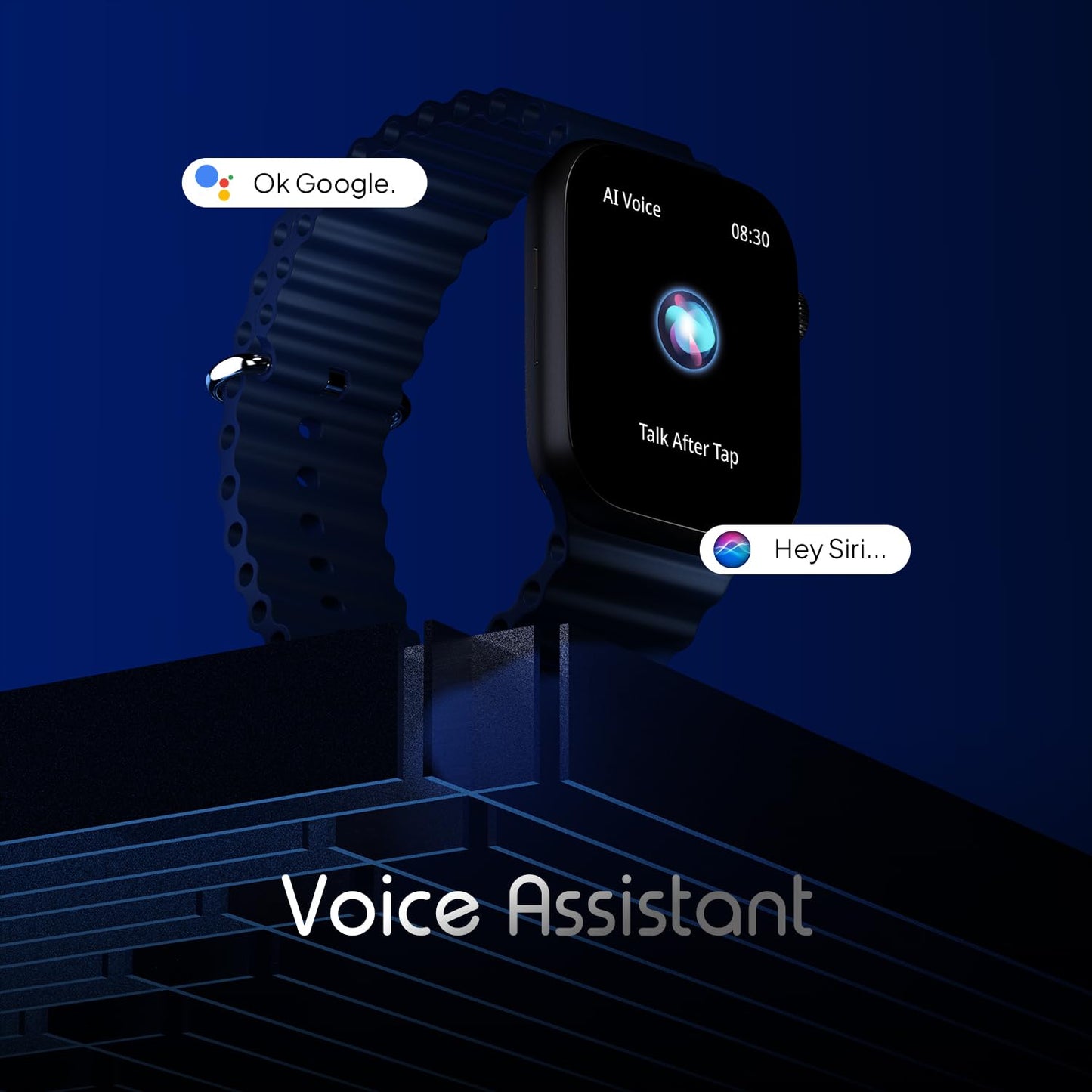 Boltt Newly Launched Vogue Large 2.05" Display Smart Watch, Always On Display, Wireless Charging, App Based GPS with Bluetooth Calling & 500+ Watch Faces (Loop Orange)