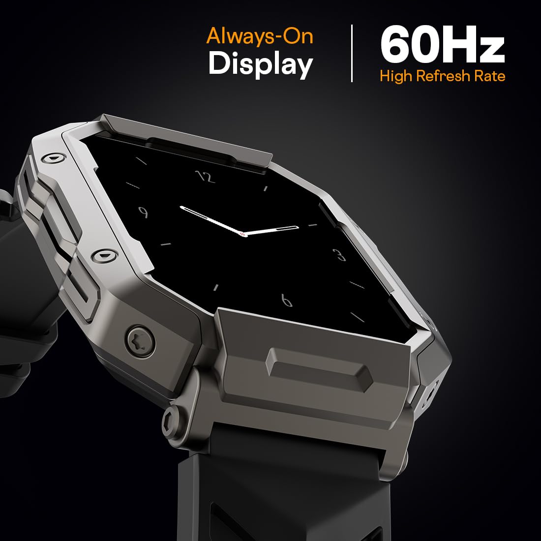 Fire-Boltt Strike Smart Watch 1.95” AMOLED Display, 800 NITS Brightness, 123 Sports Modes, Bluetooth Calling, Always On Mechanism