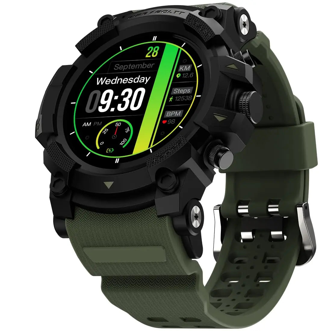 Fire-Boltt Expedition Smartwatch 1.39" Full Touch GPS Tracking Smart Watch Bluetooth Calling, 100+ Sports Modes, 360 * 360 Pixel High Resolution, Health Suite & Rugged Outdoor Built