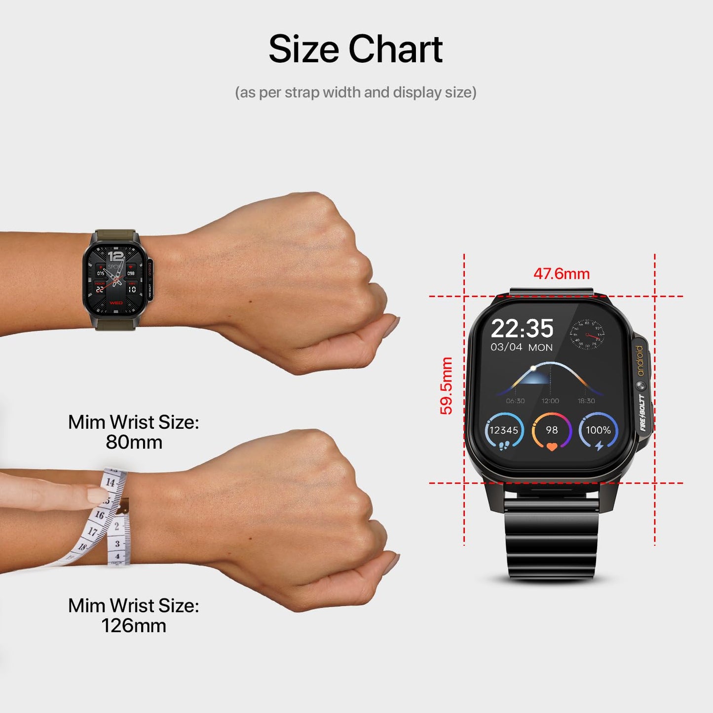 Fire-Boltt Snapp Smart Watch, Selfie Camera, 4G Nano-SIM Slot, 54.1mm AMOLED Display, Play Store- Unlimited apps, 1000mAh Battery, 2GB/4GB RAM + 16GB/64GB ROM (Archaic Black)