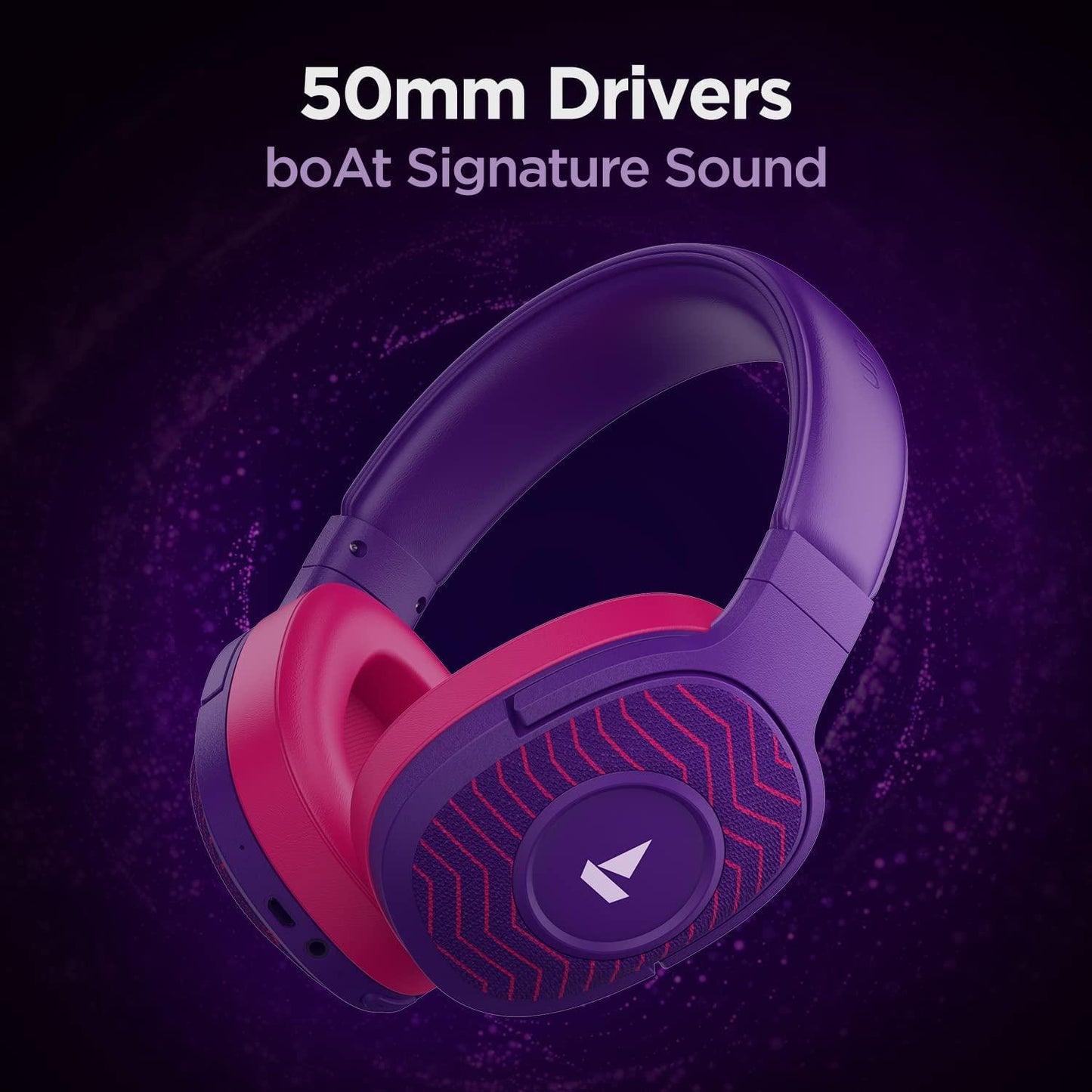 boAt Rockerz 551ANC Hybrid Active Noise Cancellation Headphones with Up to 100H Playtime, ASAP™ Charge, Ambient Sound Mode &Dual EQ Modes, ENx™ Technology(Stellar Black) - Nalanda Enterprises