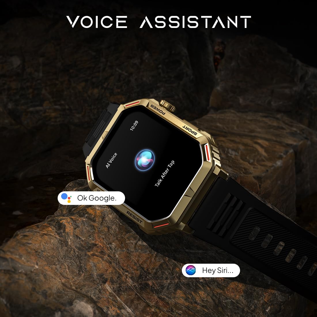 Fire-Boltt Strike Smart Watch 1.95” AMOLED Display, 800 NITS Brightness, 123 Sports Modes, Bluetooth Calling, Always On Mechanism