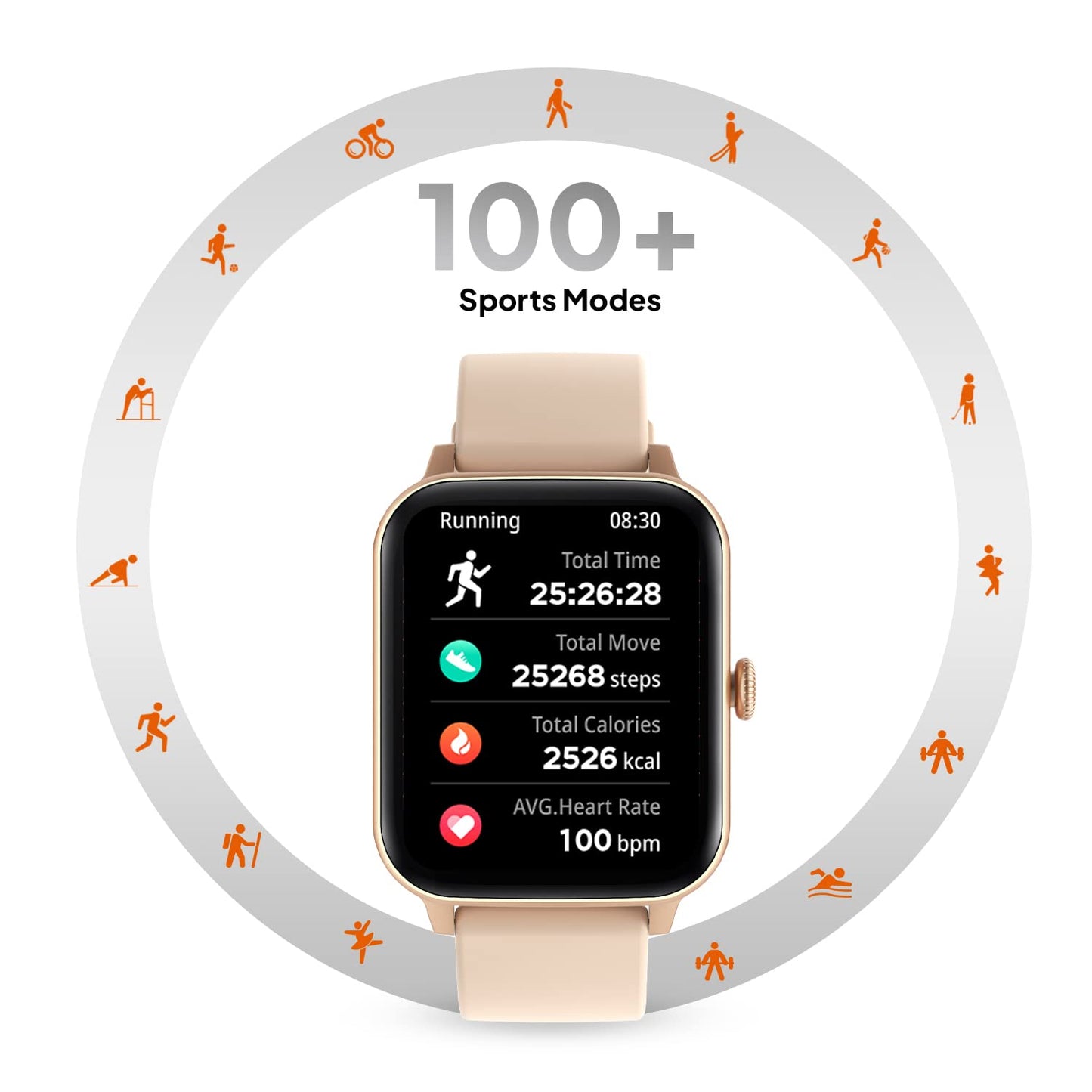 Fire-Boltt Falcon 1.83" Bluetooth Calling Smartwatch, 100+ Sports Modes, Built in Mic & Speaker, IP67 Rating Water Resistant