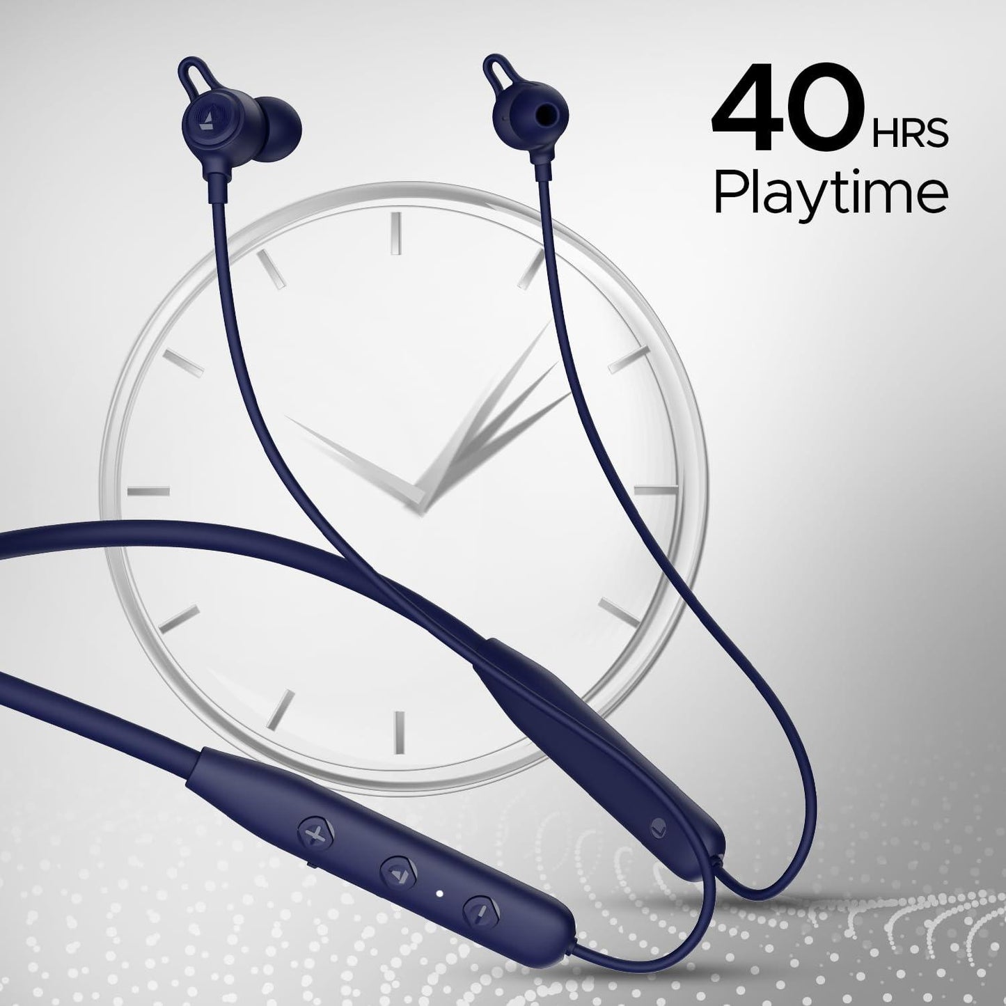 boAt Rockerz 109 Bluetooth Neckband with 40 hrs Playback,ENx Technology, Beast Mode (60ms), Magnetic Buds, Dual Pairing, ASAP Charge, IPX5 Water Resistance(Active Black) - Nalanda Enterprises