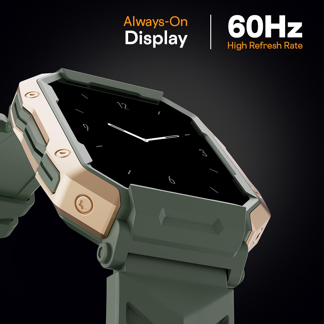 Fire-Boltt Strike Smart Watch 1.95” AMOLED Display, 800 NITS Brightness, 123 Sports Modes, Bluetooth Calling, Always On Mechanism