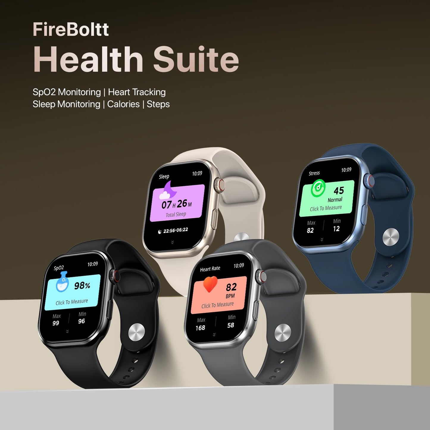 Fire-Boltt Brillia Pro Smart Watch with 51.3mm (2.02 inch) AMOLED Display, Bluetooth Calling, SpO2, Heart Rate Monitoring, 120+ Sports Modes, IP67 Waterproof, Long Battery Life (Black Wave)