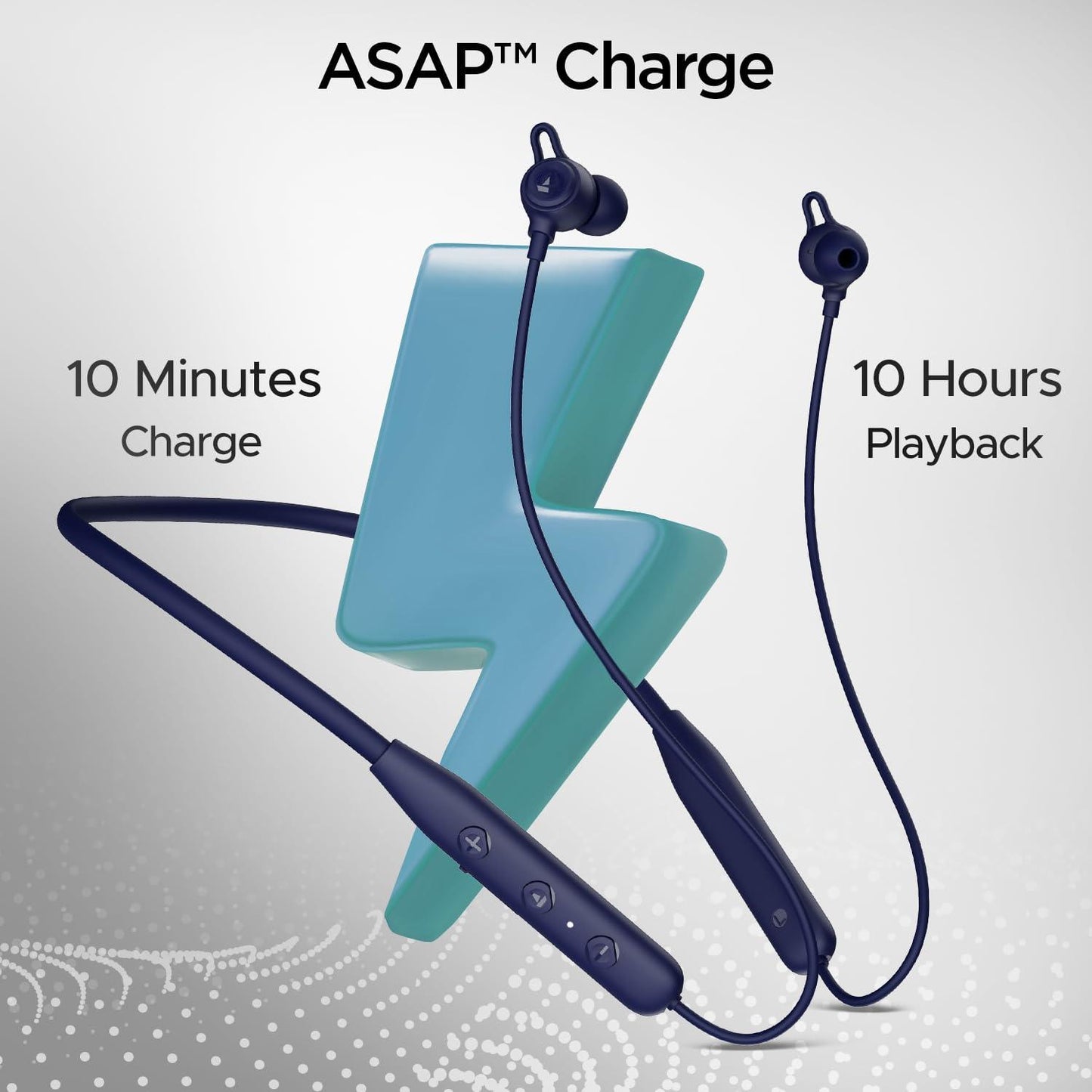 boAt Rockerz 109 Bluetooth Neckband with 40 hrs Playback,ENx Technology, Beast Mode (60ms), Magnetic Buds, Dual Pairing, ASAP Charge, IPX5 Water Resistance(Active Black) - Nalanda Enterprises