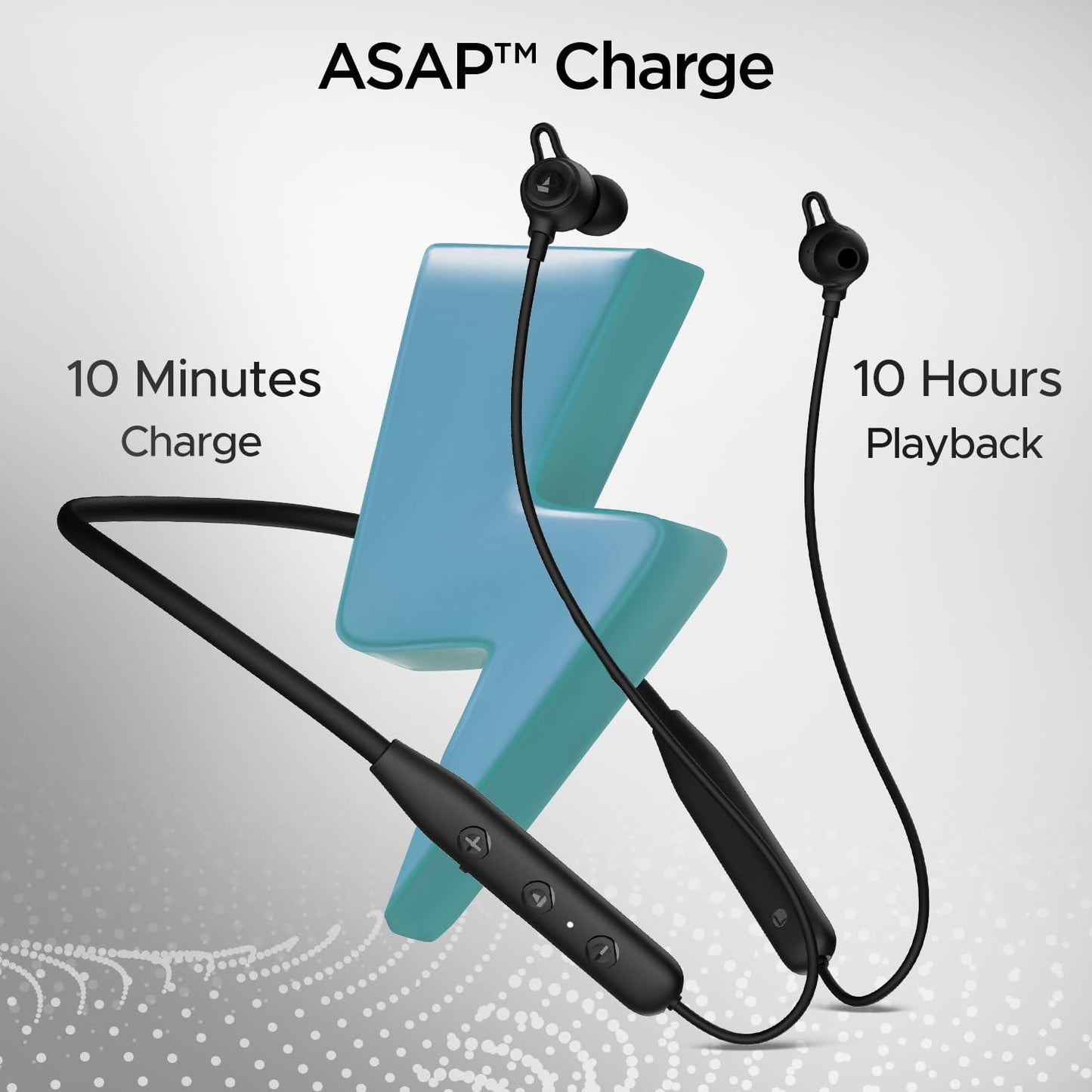 boAt Rockerz 109 Bluetooth Neckband with 40 hrs Playback,ENx Technology, Beast Mode (60ms), Magnetic Buds, Dual Pairing, ASAP Charge, IPX5 Water Resistance(Active Black) - Nalanda Enterprises