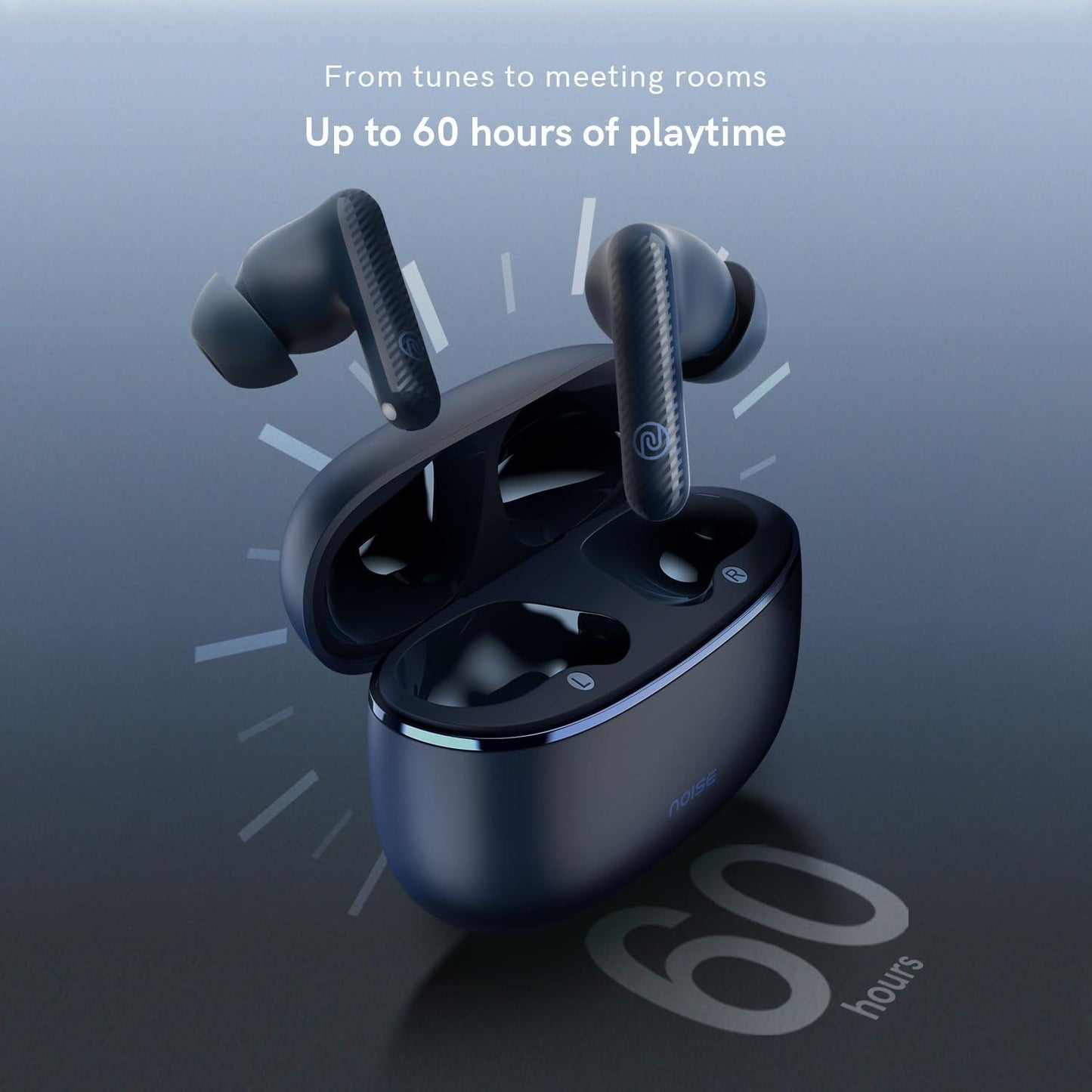 Noise Aura Buds in-Ear Truly Wireless Earbuds with 60H of Playtime, Quad Mic with ENC, Dual Device Pairing, Instacharge(10 min=150 min),12mm Polymer Composite Driver,BT v5.3(Aura White) - Nalanda Enterprises