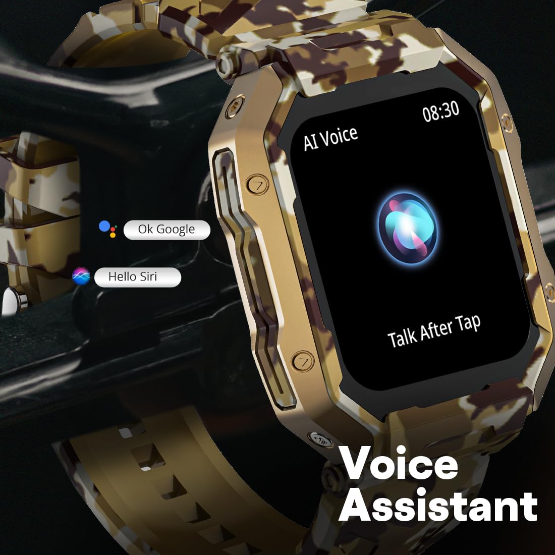 Fire-Boltt Strike Smart Watch 1.95” AMOLED Display, 800 NITS Brightness, 123 Sports Modes, Bluetooth Calling, Always On Mechanism
