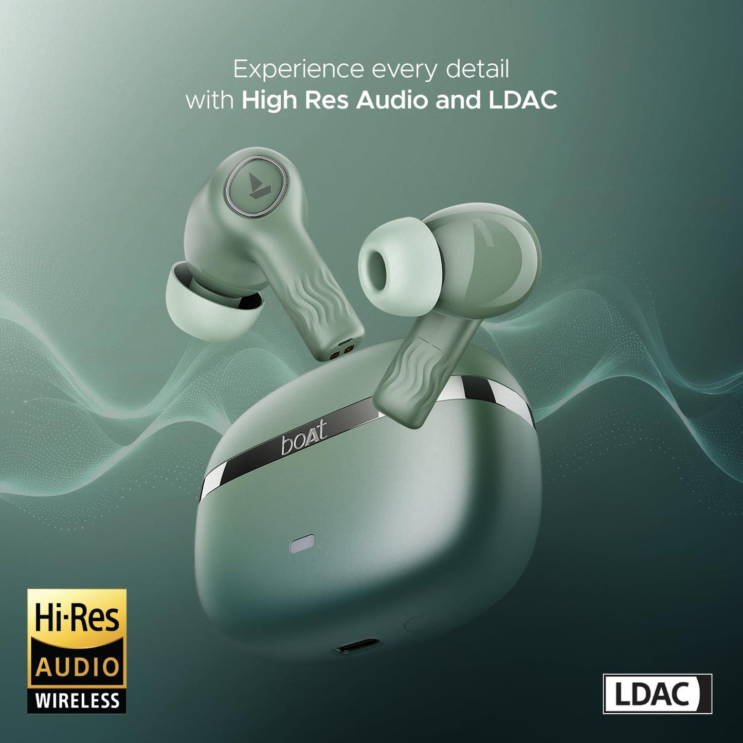 boAt Nirvana Ion ANC Pro Truly Wireless in Ear Ear Buds w/Hi-Res Audio w/LDAC, Upto 32 dB ANC, 120 Hrs Playback, Crystal Bionic Sound Powered by HiFi, ENx Tech, Hearables App(Blazing Comet) - Nalanda Enterprises